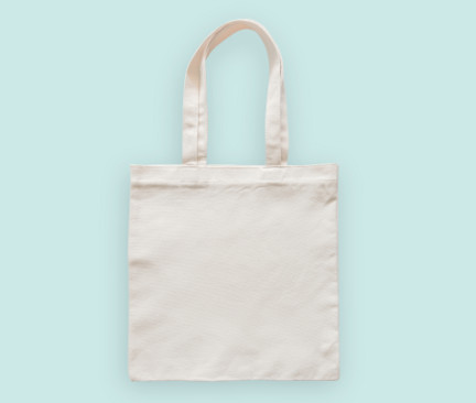 biela plátená taška