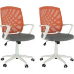 Kancelárske stoličky Kondela oranžovej farby z plastu s nastaviteľnou výškou 2 ks balenie 