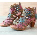 Dámske Športové sandále fialovej farby v elegantnom štýle z bavlny na zips na leto 