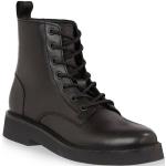 Dámske Členkové topánky Tommy Hilfiger TOMMY JEANS čiernej farby zo syntetiky s výškou opätku viac ako 9 cm 