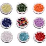 Perlové náhrdelníky fialovej farby z plastu 