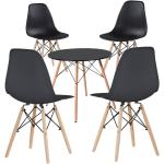 Jedálenské stoličky sivej farby v modernom štýle z plastu 4 ks balenie v zľave 