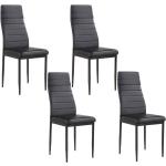 Jedálenské stoličky čiernej farby 4 ks balenie v zľave 