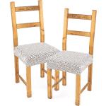 Návleky na stoličky 4Home sivej farby v elegantnom štýle s geometrickým vzorom z bavlny 2 ks balenie v zľave 