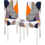 Návleky na stoličky 4Home sivej farby v retro štýle s geometrickým vzorom z polyesteru 2 ks balenie v zľave 