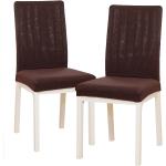 Návleky na stoličky 4Home tmavo hnedej farby v elegantnom štýle z polyesteru 2 ks balenie v zľave 