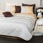 Prehozy na posteľ 4Home béžovej farby s geometrickým vzorom z polyesteru 240x220 v zľave 