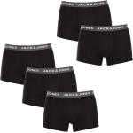 5PACK pánske boxerky Jack and Jones čierne (12142342) XXL