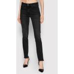 Dámske Designer Slim Fit jeans 7 For All Mankind čiernej farby z denimu vo veľkosti XXXL v zľave 