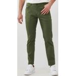 Pánske Slim Fit nohavice khaki zelenej farby z bavlny vo veľkosti XL v zľave 