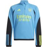 Nová kolekcia: Topy s dlhým rukávom adidas Blue viacfarebné v športovom štýle s pruhovaným vzorom s dlhými rukávmi na zips s motívom FC Arsenal 