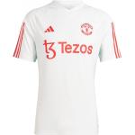 Tričká s krátkym rukávom adidas Core bielej farby v klasickom štýle s motívom Manchester United 