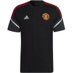 Pánske Bežecké tričká adidas čiernej farby vo veľkosti XXXL s motívom Manchester United v zľave 