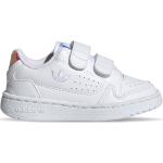Detské Cestné bežecké tenisky adidas bielej farby v ležérnom štýle zo syntetiky vo veľkosti 27 na suchý zips v zľave udržateľná móda 