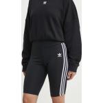 Dámske Šortky Adidas Originals čiernej farby s jednofarebným vzorom z polyesteru vo veľkosti M vysoký pás v zľave udržateľná móda 