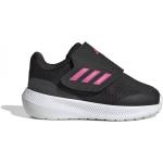 adidas Falcon 3 Infant Running Shoes Black/Pink C7 (24)