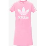 Dievčenské šaty adidas Adicolor ružovej farby do 10 rokov v zľave 