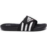 Pánske Kožené šľapky adidas Adissage čiernej farby v športovom štýle z koženky vo veľkosti 42 