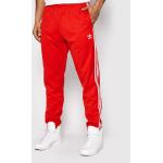 Pánske Športové nohavice adidas Adicolor červenej farby zo syntetiky vo veľkosti XXL v zľave 