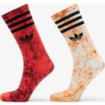 Pánske Ponožky adidas Originals červenej farby s batikovaným vzorom v zľave 
