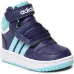 Dievčenské Kotníkové tenisky adidas Hoops modrej farby vo veľkosti 23 v zľave 