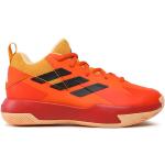 Detské Basketbalové tenisky adidas oranžovej farby v športovom štýle v zľave 