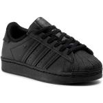 Dievčenské Kožené tenisky adidas Superstar čiernej farby z kože vo veľkosti 28 v zľave 