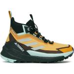 Dámske Vysoké turistické topánky adidas Terrex Free Hiker žltej farby technológia Gore tex vo veľkosti 38 nepremokavé v zľave 