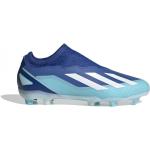 adidas X Crazyfast League Childrens Laceless Firm Ground Boots Blue/White C10 (28)