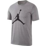 Pánske Tričká s dlhým rukávom Nike Air Jordan sivej farby v ležérnom štýle s okrúhlym výstrihom s dlhými rukávmi vhodné do práčky v zľave 
