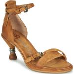 Dámske Kožené sandále hnedej farby vo veľkosti 42 v zľave na leto 