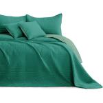 Prehozy na posteľ nefritovej zelenej farby v modernom štýle s geometrickým vzorom z polyesteru 240x220 vhodné do práčky v zľave 