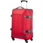 Stredné cestovné kufre American Tourister červenej farby z polyesteru na zips integrovaný zámok objem 62 l 
