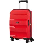 Malé cestovné kufre American Tourister červenej farby z plastu na zips integrovaný zámok objem 33 l 