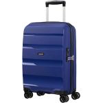 Malé cestovné kufre American Tourister modrej farby z plastu na zips integrovaný zámok objem 33 l 