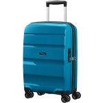 Malé cestovné kufre American Tourister tyrkysovej farby z plastu na zips integrovaný zámok objem 33 l 