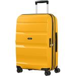 Stredné cestovné kufre American Tourister žltej farby na zips integrovaný zámok objem 73 l 