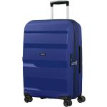 Stredné cestovné kufre American Tourister modrej farby na zips integrovaný zámok objem 73 l 