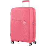 Dámske Veľké cestovné kufre American Tourister ružovej farby z plastu 
