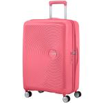 Dámske Stredné cestovné kufre American Tourister ružovej farby z plastu 