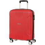 Malé cestovné kufre American Tourister ohnivo červenej farby na zips objem 34 l 