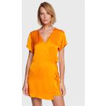 Dámske Denné šaty American Vintage oranžovej farby vo vintage štýle zo syntetiky v zľave 