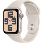 Apple Apple Watch SE (2023) GPS 40mm športový silikónový remienok hviezdne biely S/M