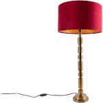 Stolové lampy Qazqa červenej farby v Art deco štýle z kovu stmievateľné v zľave kompatibilné s E27 