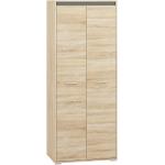 Dvojdverové skrine sivej farby v minimalistickom štýle z dubového dreva 