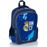 Školské batohy Astra modrej farby z polyesteru na zips reflexné prvky s motívom Real Madrid v zľave 