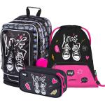 Dievčenské Školské batohy čiernej farby v biznis štýle na zips vnútorný organizér objem 29 l 