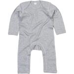 Detské body BabyBugz BIO sivej farby z bavlny s dlhými rukávmi udržateľná móda 