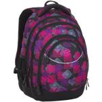 Dievčenské Školské batohy Bagmaster fialovej farby na zips držiak na fľašu 