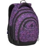 Dievčenské Školské batohy Bagmaster fialovej farby z polyesteru na zips vrecko na notebook 